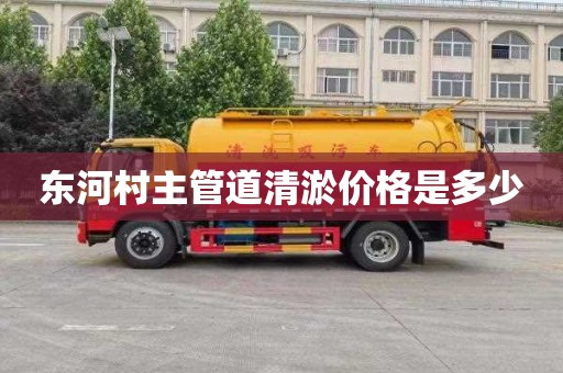 东河村主管道清淤价格是多少