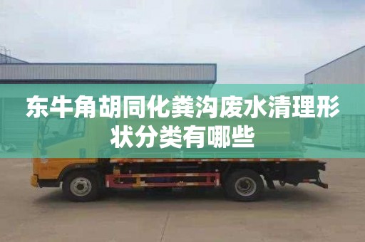 东牛角胡同化粪沟废水清理形状分类有哪些