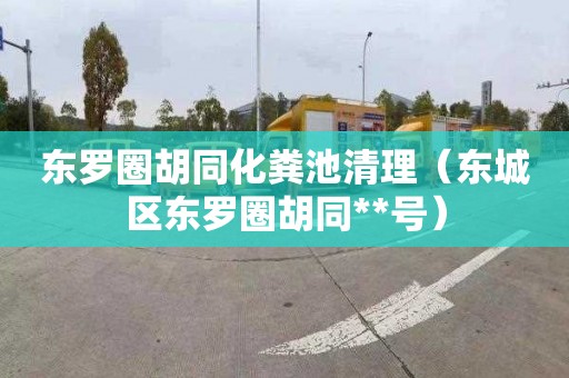 东罗圈胡同化粪池清理（东城区东罗圈胡同**号）