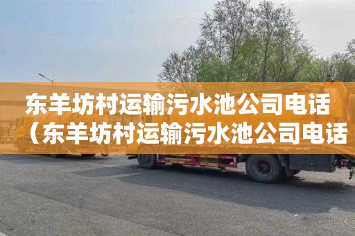 东羊坊村运输污水池公司电话（东羊坊村运输污水池公司电话号码）