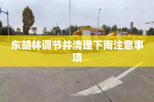 东胡林调节井清理下雨注意事项