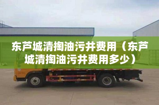 东芦城清掏油污井费用（东芦城清掏油污井费用多少）