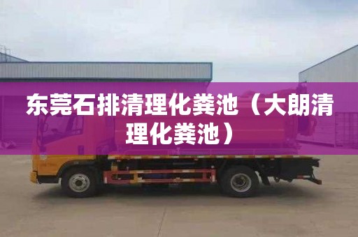 东莞石排清理化粪池（大朗清理化粪池）