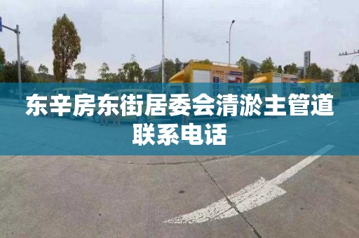 东辛房东街居委会清淤主管道联系电话