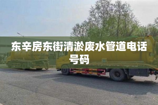 东辛房东街清淤废水管道电话号码