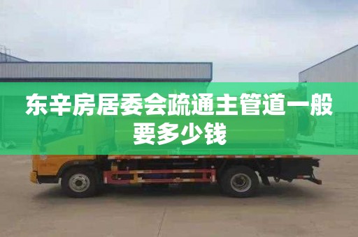 东辛房居委会疏通主管道一般要多少钱