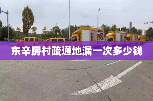 东辛房村疏通地漏一次多少钱