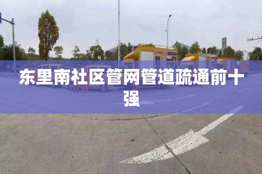 东里南社区管网管道疏通前十强