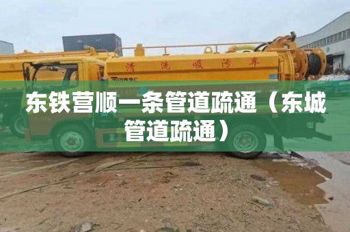 东铁营顺一条管道疏通（东城管道疏通）