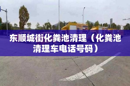 东顺城街化粪池清理（化粪池清理车电话号码）
