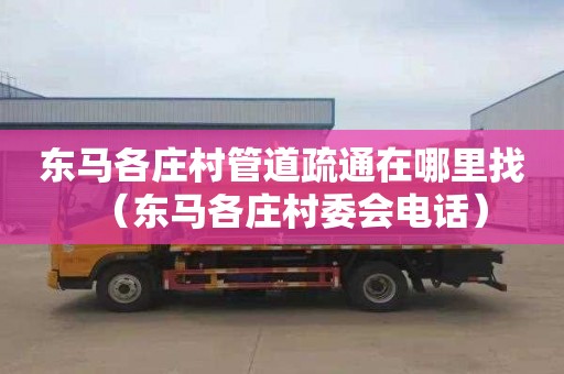 东马各庄村管道疏通在哪里找（东马各庄村委会电话）