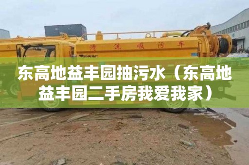 东高地益丰园抽污水（东高地益丰园二手房我爱我家）
