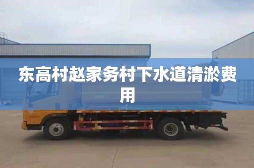 东高村赵家务村下水道清淤费用