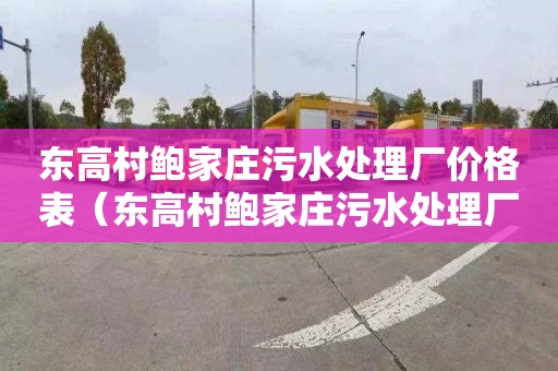 东高村鲍家庄污水处理厂价格表（东高村鲍家庄污水处理厂价格表最新）