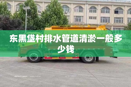 东黑垡村排水管道清淤一般多少钱