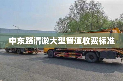 中东路清淤大型管道收费标准