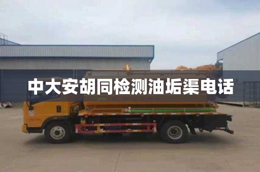 中大安胡同检测油垢渠电话