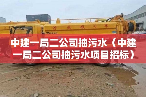 中建一局二公司抽污水（中建一局二公司抽污水项目招标）