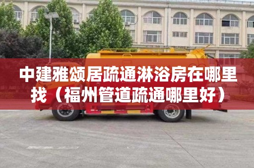 中建雅颂居疏通淋浴房在哪里找（福州管道疏通哪里好）