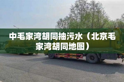 中毛家湾胡同抽污水（北京毛家湾胡同地图）