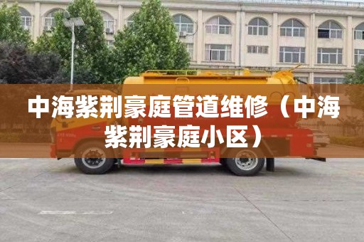 中海紫荆豪庭管道维修（中海紫荆豪庭小区）