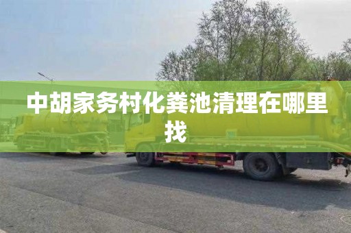 中胡家务村化粪池清理在哪里找