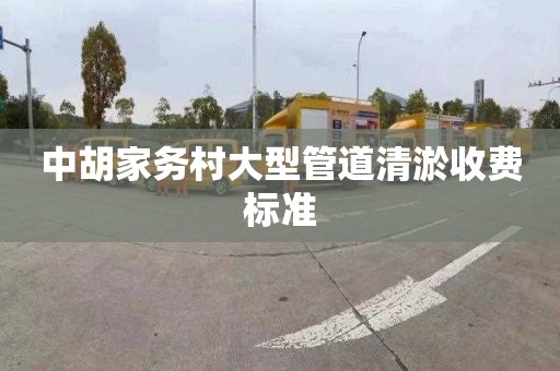 中胡家务村大型管道清淤收费标准