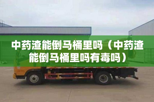 中药渣能倒马桶里吗（中药渣能倒马桶里吗有毒吗）