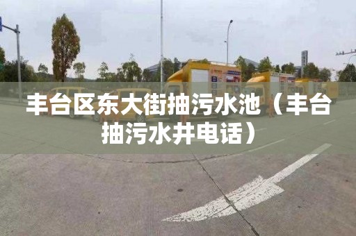 丰台区东大街抽污水池（丰台抽污水井电话）