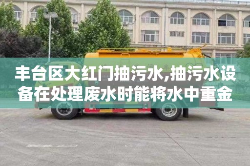 丰台区大红门抽污水,抽污水设备在处理废水时能将水中重金属去除。