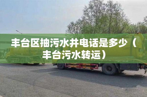 丰台区抽污水井电话是多少（丰台污水转运）