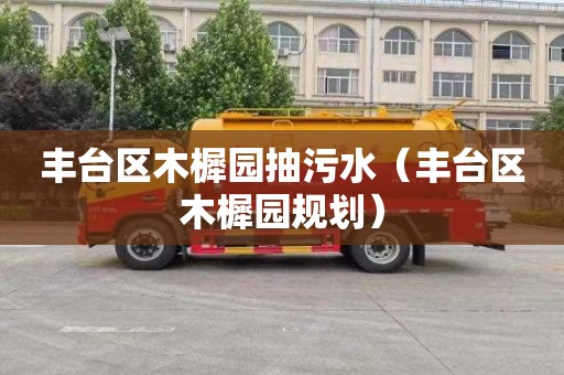 丰台区木樨园抽污水（丰台区木樨园规划）