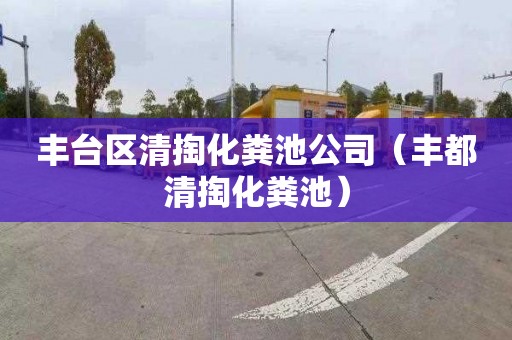 丰台区清掏化粪池公司（丰都清掏化粪池）