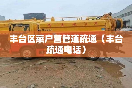 丰台区菜户营管道疏通（丰台疏通电话）