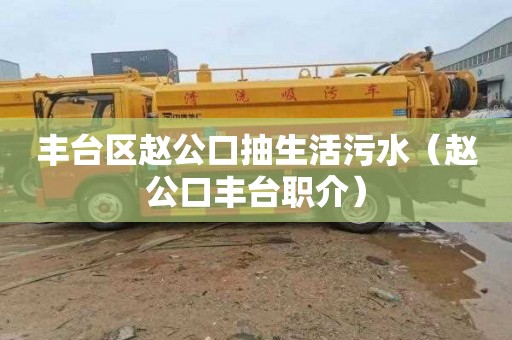 丰台区赵公口抽生活污水（赵公口丰台职介）