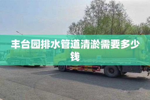 丰台园排水管道清淤需要多少钱