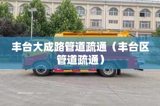 丰台大成路管道疏通（丰台区管道疏通）
