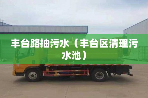 丰台路抽污水（丰台区清理污水池）