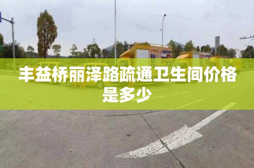 丰益桥丽泽路疏通卫生间价格是多少