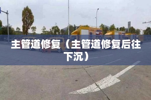 主管道修复（主管道修复后往下沉）