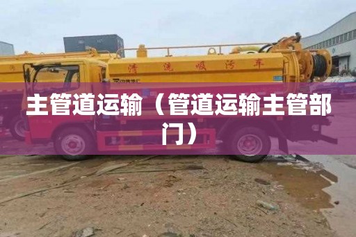 主管道运输（管道运输主管部门）