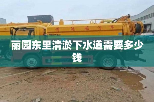 丽园东里清淤下水道需要多少钱