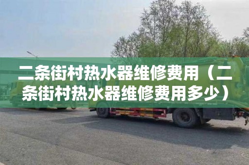 二条街村热水器维修费用（二条街村热水器维修费用多少）