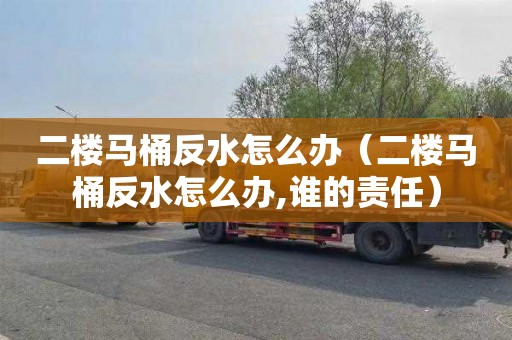 二楼马桶反水怎么办（二楼马桶反水怎么办,谁的责任）