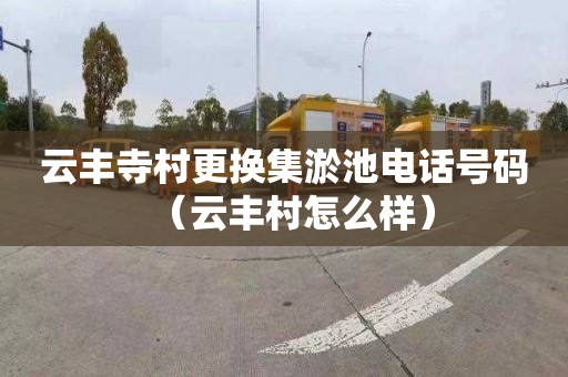 云丰寺村更换集淤池电话号码（云丰村怎么样）