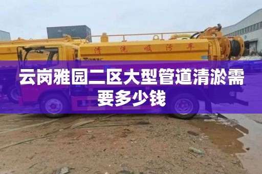 云岗雅园二区大型管道清淤需要多少钱