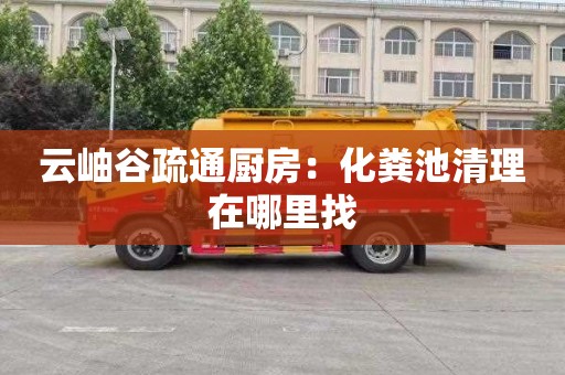 云岫谷疏通厨房：化粪池清理在哪里找