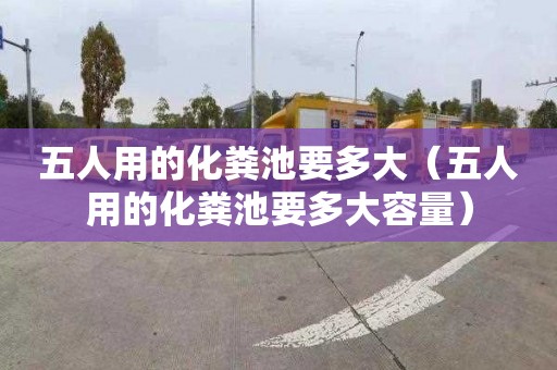 五人用的化粪池要多大（五人用的化粪池要多大容量）