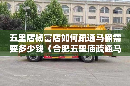五里店杨富店如何疏通马桶需要多少钱（合肥五里庙疏通马桶）