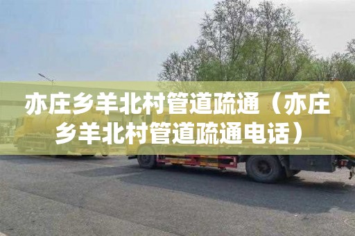 亦庄乡羊北村管道疏通（亦庄乡羊北村管道疏通电话）